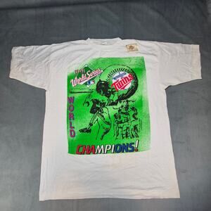 Minnesota Twins 1991 World Series Champions Vintage Baseball Tee T-Shirt XXL